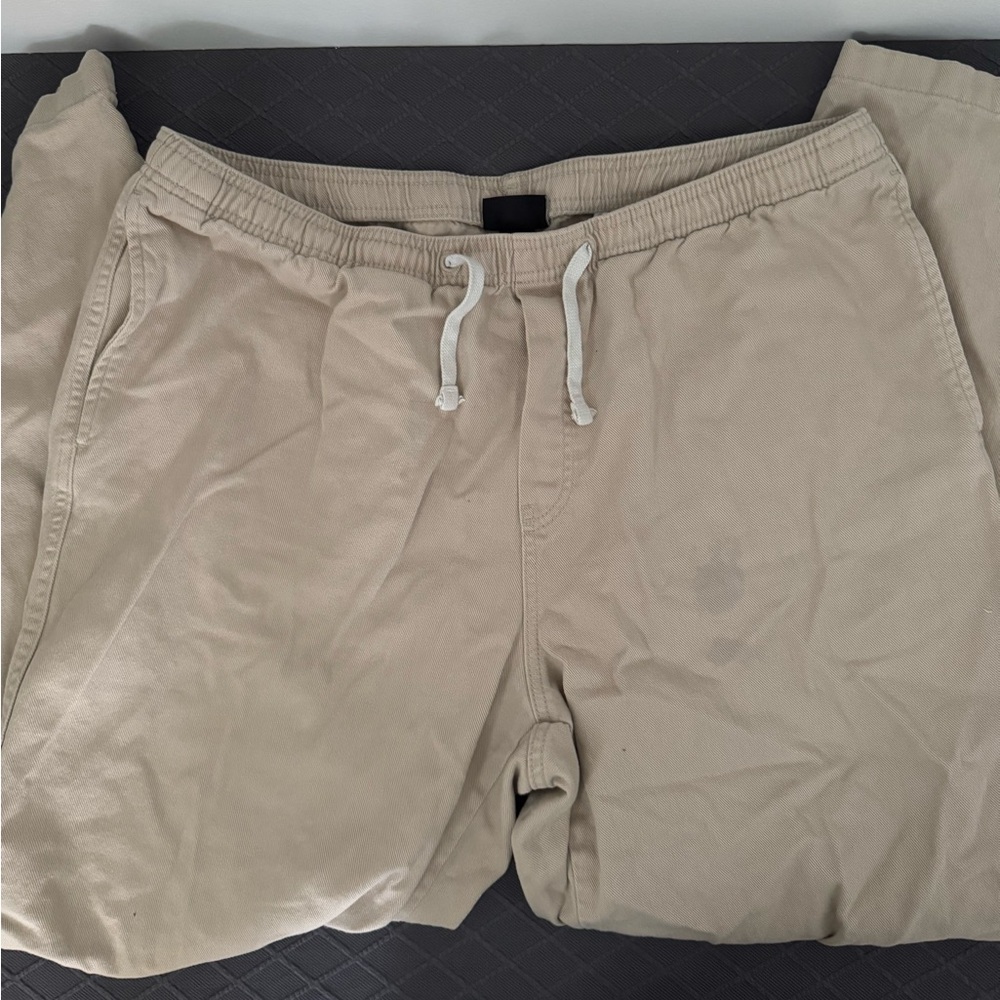 H&M Tan Sweatpants Relaxed Fit Joggers, Men’s L